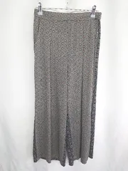 ◇ ⊂ AS KNOW AS de base アズノゥアズ ドゥ バズ ウエストゴム　花柄 ガウチョパンツ サイズM ブラック系 レディース E  【1408220068371】