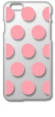 【新品未使用】iPhone6 Plus / 6s Plus アイフォン6sプラス クリア ハードケース ドット柄 水玉 (ベビーピンク) スマホケース カバー cl-iphone6plus-dotbig-11