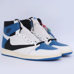30.5cm NIKE × TRAVIS SCOTT × FRAGMENT DESIGN Air Jordan 1 Retro High Military Blue DH3227-105