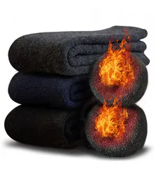 【色: #01.ブラック+濃いグレー+ネイビー】靴下 メンズ ソックス 冬 厚手