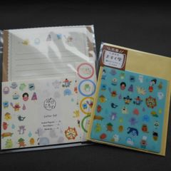 【ばけこもの/ちまちま妖怪づくし】2点セット　レターセット・贈れるマスケース付きカード　LS-7798・G-7786