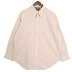 ローレンラルフローレン 長袖ボタンダウンシャツ ギンガムチェック柄 メンズ18 XXL ベージュ系 hsc-0072n