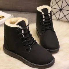 レディース ムートンブーツ  ブラック ブラウン 黒 茶  レースアップ スエード 秋冬 靴 ショートブーツ