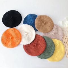 【最短配送】キッズ ふんわりニットベレー帽 こども帽子男の子女の子韓国子供服新品