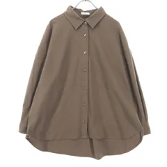 ITEMS URBAN RESEARCH アイテムズアーバンリサーチ 長袖 コットンシャツ F ブラウン レディース 古着