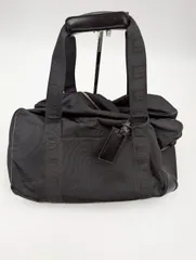 Dunhill ダンヒル トラベルバッグ ボストンバッグ ナイロン×レザー 鍵付き 黒 フランス製