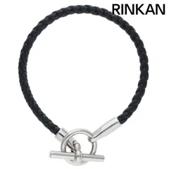 現行品✨未使用品✨エルメス GP×レザー グレナンH ブラック ブレスレット HERMES エルメス ブレスレット グレナン H ノワール ブラックシルバー