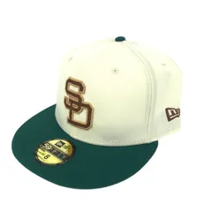 美品 NEW ERA ニューエラ サイズ:8 59fifty サンディエゴパドレス キャップ  ホワイト/グリーン   メンズ　240001131994