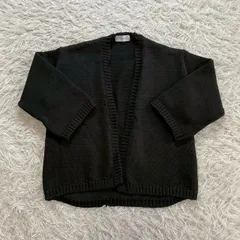 【訳あり】Simplicite （シンプリシテェ） ボリュームニットカーディガン コットン混 ざっくりニット フロントオープン 七分袖 レディース フリーサイズ