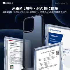 CASEKOO iPhone 15 Pro 用 ケース ストラップホール付き カバー アイフォン 15 プロ ケース(マットブラック)