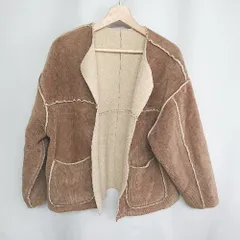 ◇ FREAK'S STORE コットン系　リバーシブル 長袖 ジャケット サイズM ブラウン　アイボリー レディース E  【1408220036967】