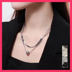 【スタッフおすすめ！】 韓国新作 チェーンネックレス レディース 彼女 プレゼント/2連ネックレス 女/ネックレスシルバー スネークチェーン首飾り あずきチェーン おすすめ おしゃれ　人気 上品 6YILIAN-001