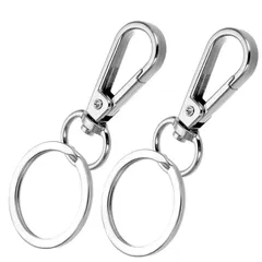 【新着商品】2連リング付き32mm全長さ約520mm 平キーリング 着脱可能な