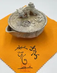 備前焼　白備前　難波誠治作　風神　宝瓶　NS23 備前焼 白備前 難波誠治作 風神 宝瓶 NS23