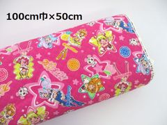 大特価！キャラクター　生地　入園　入学　キルト　フレッシュプリキュア　オックス　100cm巾　50ｃｍ