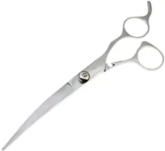 RICHAIR プロ仕様 ペット用 トリミング ハサミ カーブシザー 丸みを出しやすい トリマー 犬 猫 全長19cm 下カーブハサミ PROB(PROB 下カーブ)