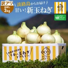 《訳あり》ひょうご安心ブランド認証　淡路島新たまねぎ　3kg【兵庫県淡路島産】