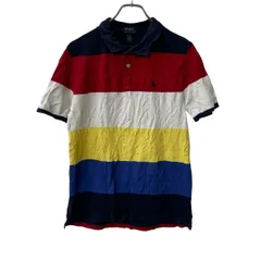 POLO RALPH LAUREN 半袖 ボーダー ポロシャツ XL ネイビー レッド ホワイト ポロ ラルフローレン トップス 古着卸 アメリカ仕入 a708-5269