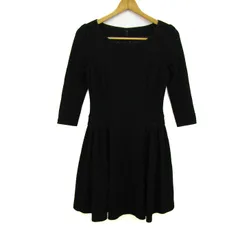 アンタイトル ワンピース トップス 長袖 フレア 日本製 レディース 1サイズ ブラック UNTITLED 【中古】