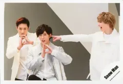 【中古】生写真(ジャニーズ) Snow Man/岩本照・阿部亮平・佐久間大介/横型・上半身/「Snow Man ASIA TOUR 2D.2D.」グッズオフショット/公式生写真