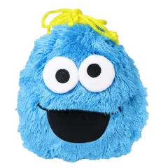 【メール便】セサミストリート 巾着ポーチ ぬいぐるみ巾着 クッキーモンスター  小物入れ キャラクター グッズ 