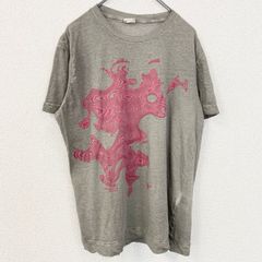 古着 used　DIESEL　ディーゼル　半袖デザインプリントTシャツ　Liquid Space　グレー　レトロ　2XLサイズ