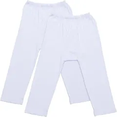 Y's factory メンズ ステテコ 綿100% セット ロンパン ズボン下 ももひき 年間 肌着 前開き インナーボトム(２枚セット,  LL)