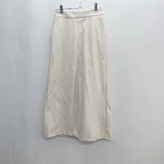 ◇ GLOBAL WORK グローバルワーク フェイクレザー 膝下丈 タイト スカート サイズM ベージュ レディース E  【1406180077570】