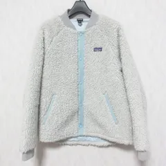 良品 Patagonia パタゴニア ガールズ レトロX ボマー ジャケット ボア フリース ブルゾン 65415 XXL 16-18 グレー キッズ 古着 中古 USED