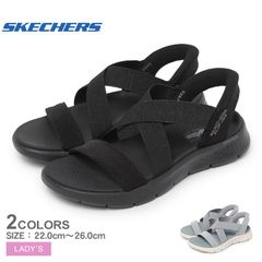 スケッチャーズ サンダル 141489 レディース （W）ゴー ウォーク フレックス サンダル グリマーアップ SKECHERS カラー:02.グレー 品番：1664-0180