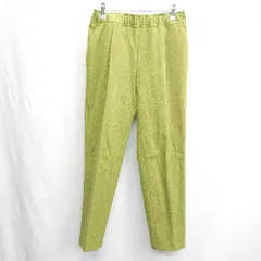 ◇ ⊇ STRAWBERRY-FIELDS ストロベリーフィールズ ウエストゴム イージーパンツ スラックス サイズ2 グリーン レディース E  【1501230033596】