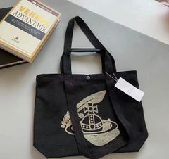 新品VivienneWestwoodキャンバス肩掛けバッグ 海外限定品 大容量