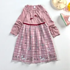 アクシーズファムキッズ　axesfemmeKIDS ワンピース　ディズニー　マリーちゃん　ピンクワンピ　長袖　キッズ