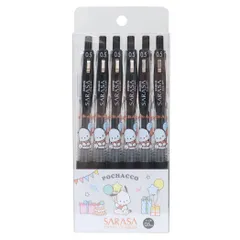 【メール便】ポチャッコ ボールペン SARASAボールペン6本セット サラサクリップ サンリオ カミオジャパン 新学期準備文具 キャラクター グッズ 