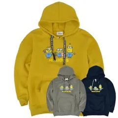 ミニオンズ ミニオン 裏起毛 プルパーカー プリント フード付 メンズ レディース 男女兼用 ms1304-644