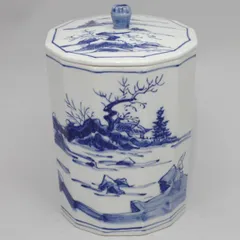 茶道具✩平水指    山水 染付 楽天市場】【茶器/茶道具 水指（水差し）】 平水指 古染付山水