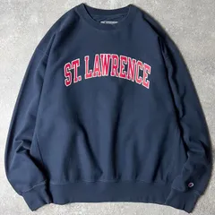 00s Champion カレッジ プリント オリジナル リバースウィーブ スウェット トレーナー XL / 00年代 オールド チャンピオン ネイビー 紺