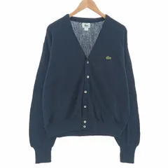 古着 80年代 ラコステ LACOSTE IZOD アクリルニットカーディガン USA製 メンズL相当 ヴィンテージ/eaa402543