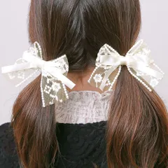 ☆ 2個セット ☆ RORA ローラ クララ ヘアクリップ 2個セット RORA ヘアクリップ 2個セット ローラ クララ ヘアークリップ ヘアアクセサリー 髪飾り キッズ 子供 子ども こども 大きめ 大きい リボン レース かわいい おしゃれ 女の子 女子