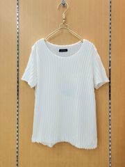 tricot COMME des GARCONS トリコ コムデギャルソン コットンプリーツカットソー