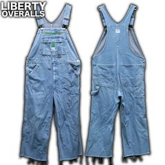 LIBERTY OVERALLS デニムオーバーオール ウエスト約94cm グランジ ビンテージ リバティー サロペット ビブパンツ
