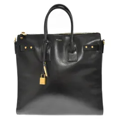 SAINT LAURENT PARIS (サンローランパリ) サックドジュール レザー トートバッグ ゴールド金具 ブラックのサムネイル