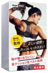 【特価セール】背中 背筋 男女兼用 巻き肩 通気性 姿勢サポーター 脱着簡単 猫背ベルト サイズ調整可 【TVで紹介！わき痛防止ベルト採用】 (Lサイズ)