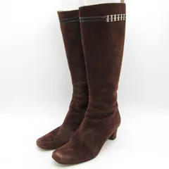 サルヴァトーレフェラガモ ロングブーツ シューズ 靴 ブランド イタリア製 レディース 5.5サイズ ブラウン Salvatore Ferragamo 【中古】