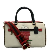美品 コーチ ピーナッツ 2wayハンドバッグ ショルダーバッグ 斜め掛け 6164 レディース COACH PEANUTS
