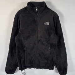 古着 ザ・ノースフェイス THE NORTH FACE フルジップフリースジャケット ワンポイントロゴ刺繍 ボア M  ブラック レディース