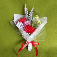 母の日 造花  カーネーション  花束  ミニブーケ  ハンドメイド