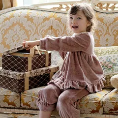 【オールドライラック】ふわふわフリースパジャマ TAK キッズ キャサリンコテージ