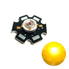 パワーLED Edison 1W 黄色 EDEA-1LA3 星型ヒートシンク付き 10個