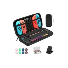 【令和7年新登場】Switch2対応 ケース EVAハードシェル 兼容switch/Switch有機ELモデル対応 収納バッグ 保護 大容量 防塵 防水 防振 10ゲームカードスロット 旅行には必須 ブラック